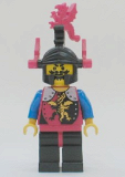 LEGO cas017a Dragon Knights - Knight 2, Black Legs with Red Hips, Black Dragon Helmet, Red Plumes