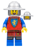 LEGO cas561 Lion Knight - Female, Flat Silver Broad Brim Helmet